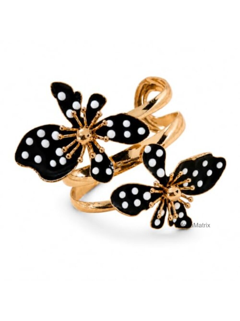 Statement Flower Cuff Bracelet Women Boho Vintage Alloy Adjustable
